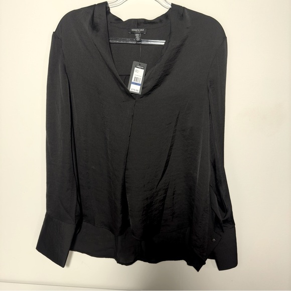 Kenneth Cole Tops - NWT- Kenneth Cole Black Long Sleeve Blouse Women’s Size XL